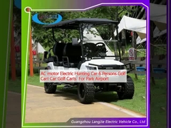 Motore a corrente alternata Auto da caccia elettrica 6 persone Golf Car Car Car Golf Car For Park Airport