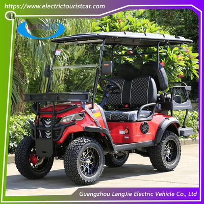 Carrozze da golf elettriche a supporto di colore personalizzate con 4 posti e 25% di capacità di arrampicata