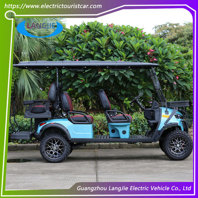Carro da caccia elettrico off-road ad alte prestazioni da 5 kW a motore alternativo 6 posti Carro da golf sollevato