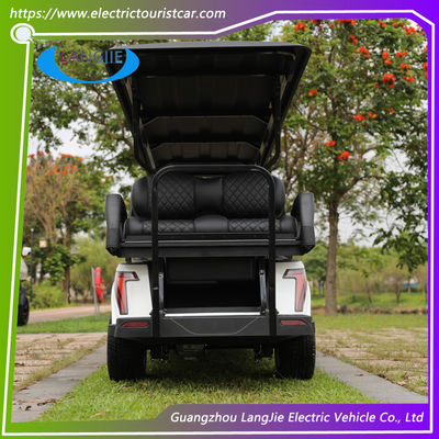 8 passeggeri carrello da golf elettrico carrelli da golf personalizzati motore a corrente alternata con tetto nero