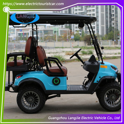 4 ruote Carro da golf elettrico 4 posti Motore a corrente alternata batteria secca 48V Resort Car Per hotel