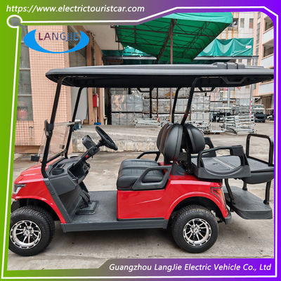 4 posti 4 ruote Electric Golf Cart AC Tourist Car Rental For City Walking Street