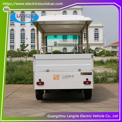 Auto di pattuglia elettrica di colore bianco 7.5kW DAC Motor driven Battery powered Carry Van With Enclosed Cargo Box