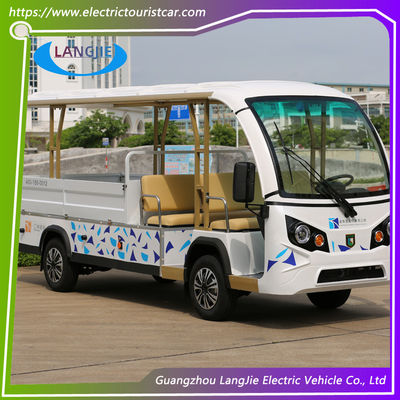 Auto di pattuglia elettrica di colore bianco 7.5kW DAC Motor driven Battery powered Carry Van With Enclosed Cargo Box