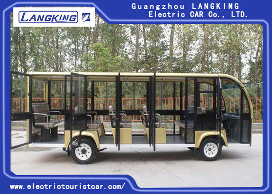 Bus facente un giro turistico elettrico di 18 Seater per motore di CC della città universitaria/villaggi/aeroporti/terminale 72V 6.3KW