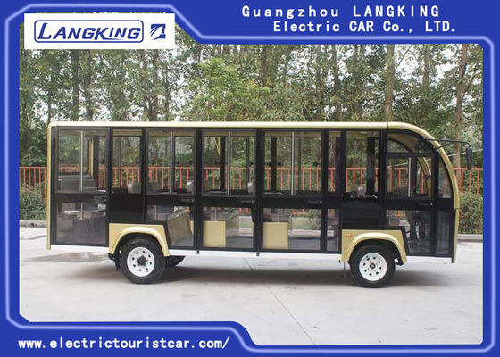Bus facente un giro turistico elettrico di 18 Seater per motore di CC della città universitaria/villaggi/aeroporti/terminale 72V 6.3KW
