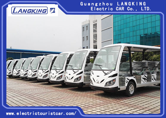Veicoli di navetta elettrici di colore bianco con 11 Seater zero servizi lunghi di inquinamento