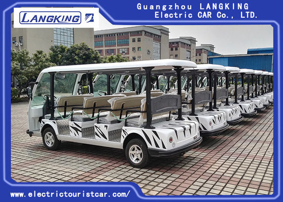 Veicoli di navetta elettrici di colore bianco con 11 Seater zero servizi lunghi di inquinamento
