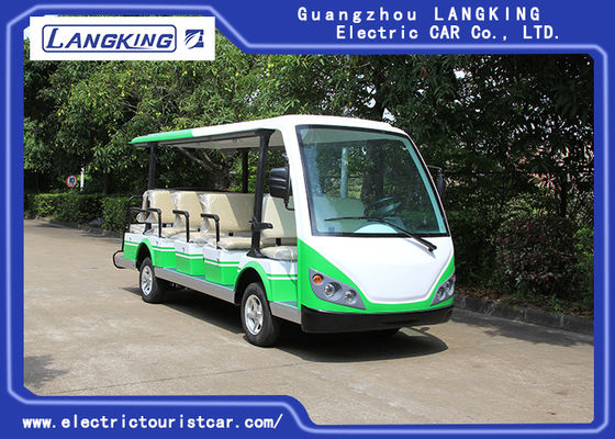 Auto-navetta elettrica verde/bianca/7.5KM va in automobile i carretti di golf elettrici di 72V 14 Seater per il parco