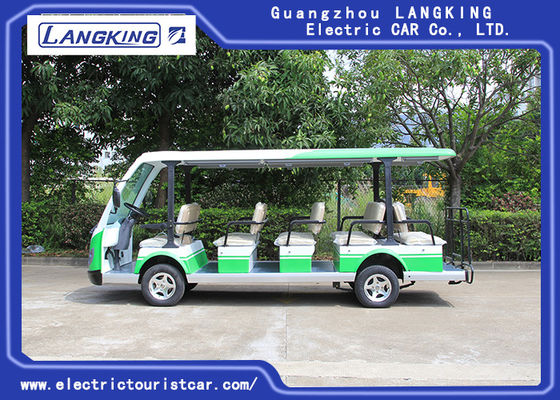 Auto-navetta elettrica verde/bianca/7.5KM va in automobile i carretti di golf elettrici di 72V 14 Seater per il parco