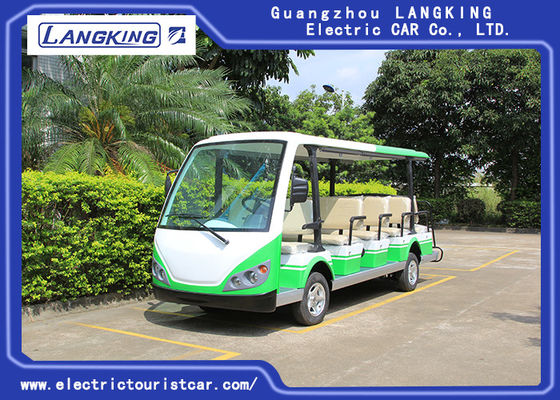 Auto-navetta elettrica verde/bianca/7.5KM va in automobile i carretti di golf elettrici di 72V 14 Seater per il parco