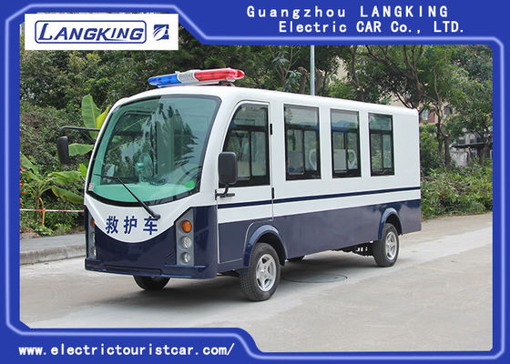 Automobile elettrica dell'ambulanza colore blu/bianco con Toplight per l'ospedale