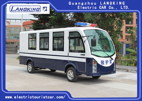 Automobile elettrica dell'ambulanza colore blu/bianco con Toplight per l'ospedale